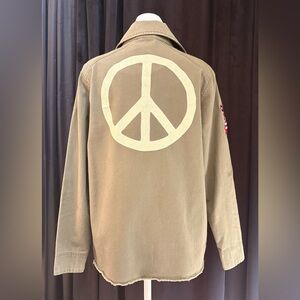 The Beatles “Peace & Love” Patch  Snap Shirt Jacket | Medium